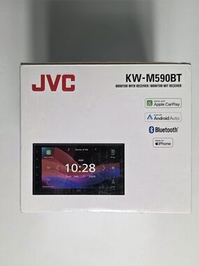 JVC KW-M590BT Double DIN Car Receiver with Black Touchscreen